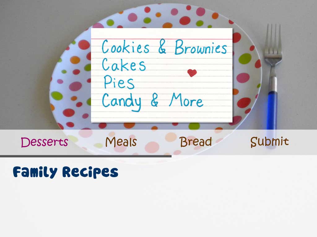 desserts page